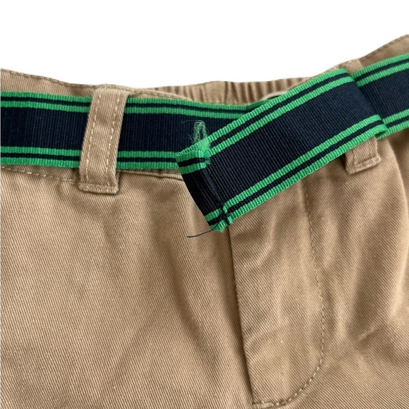 Ralph Lauren Tan Kids Shorts with Green Belt - Picture 3 of 3